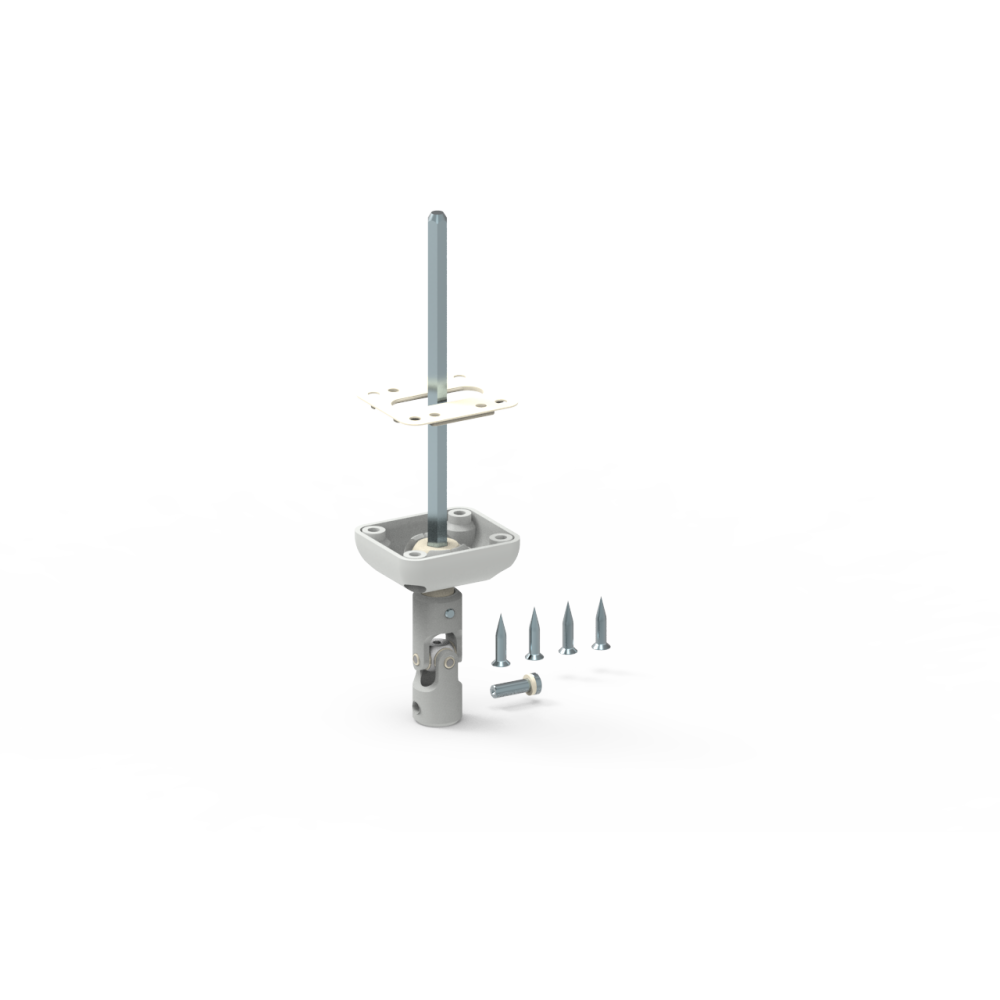 Guide à Rotule 6 Pans 10 - Blanc, Avec 4 Vis Fournies - 5