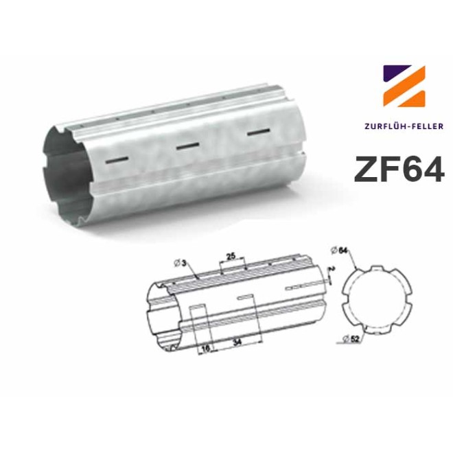 Tube ZF64 140cm de long