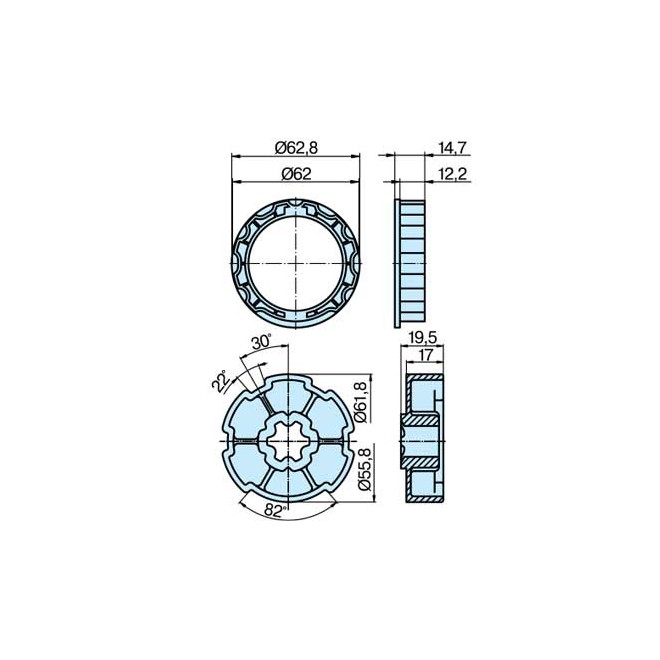 Roue et couronne Imbac 65 pour moteur Becker Roue et couronne Imbac 65 pour moteur Becker