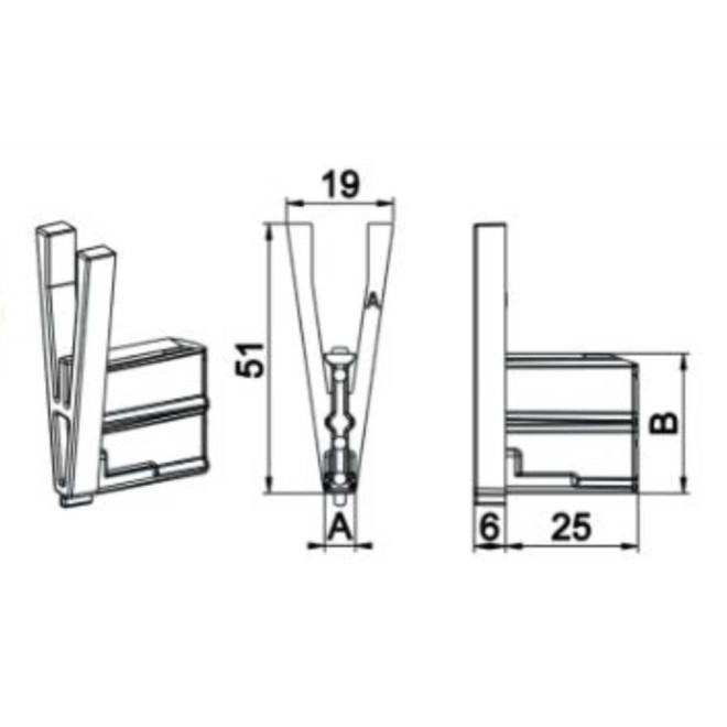 Embout-Butée pour lame Finale de 34,5x5,5