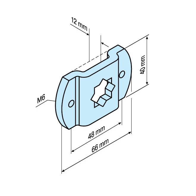 Support étoile pour carré de 16mm - Gamme L Becke - M6r Support étoile pour carré de 16mm - Gamme L Becke - M6r