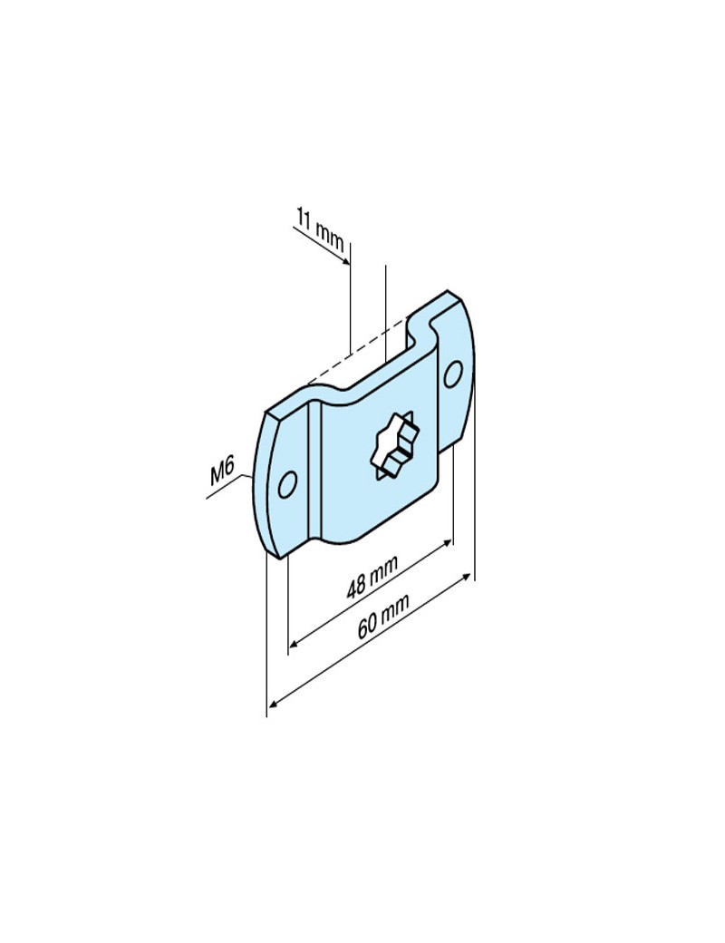 Support étoile pour carré de 10mm - Gamme R Becker