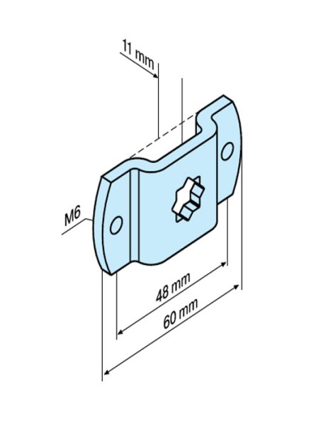 Support étoile pour carré de 10mm - Gamme R Becker