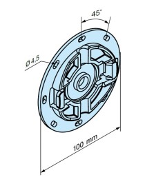 Support clip ZF modulable blanc