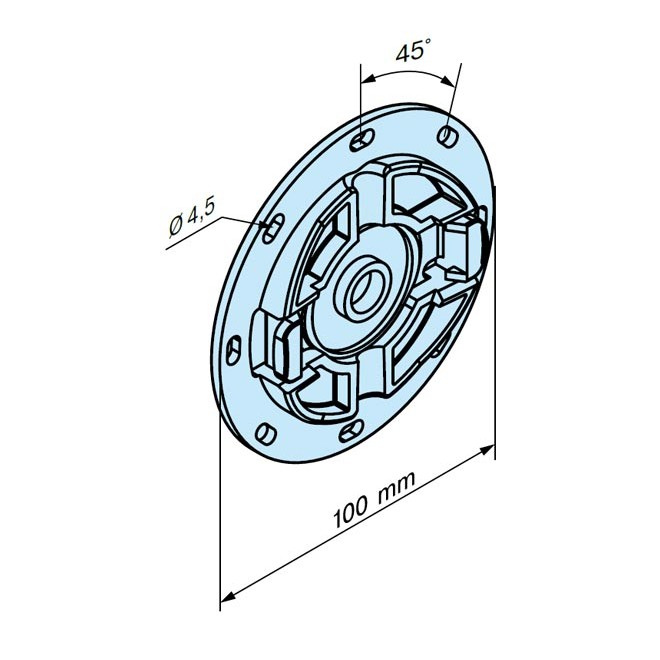 Support clip ZF modulable blanc Support clip ZF modulable blanc