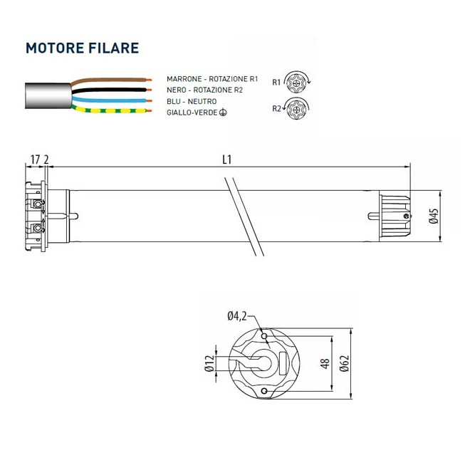 Moteur Cherubini Roll Stellata 30Nm