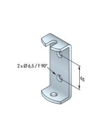 Etrier support T6 EntreAxe 65mm - Traditionnel Simu