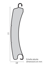 Lame 77mm Aluminium pour porte de garage enroulable