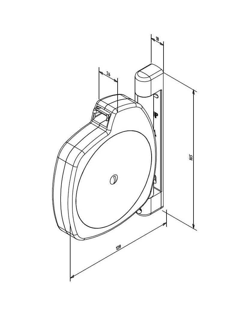 Enrouleur sous carter sans sangle (sangle de 14 maximum)