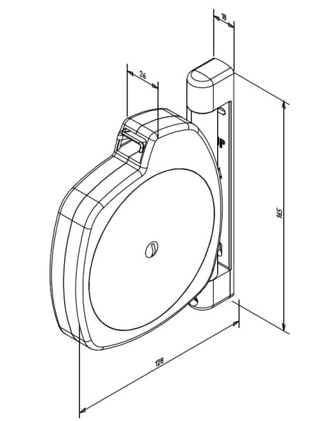 Enrouleur sous carter sans sangle (sangle de 14 maximum)