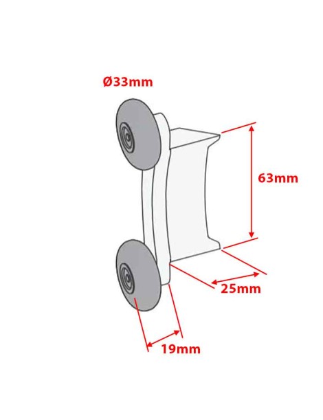 Bouchon Alulux avec roulette CD77D à l'UNITE
