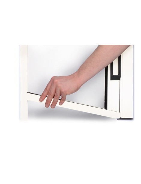 Montage moustiquaire blanche latérale pour large ouverture