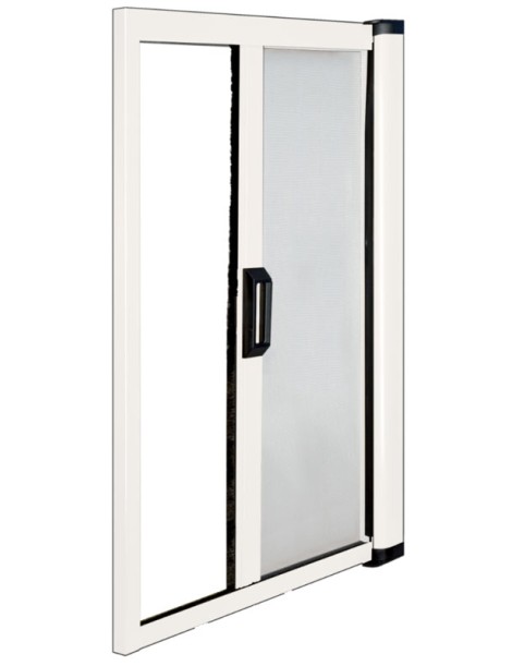 Moustiquaire enroulable re-coupable Latérale Blanche