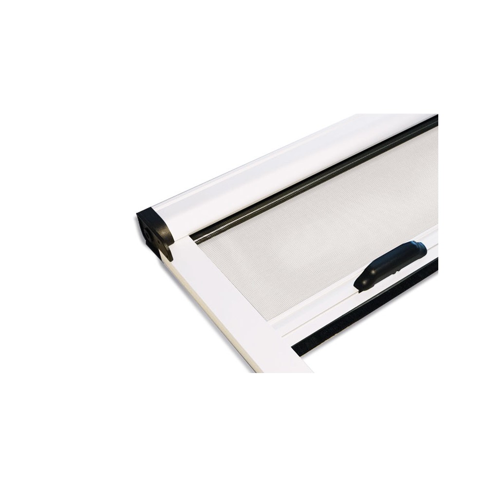 Moustiquaire Store Enroulable L125 H145 Cm - Recoupable Réglable - Blanche