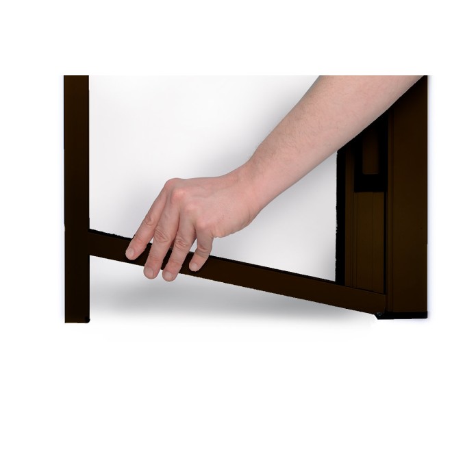 Montage moustiquaire marron latérale pour large ouverture