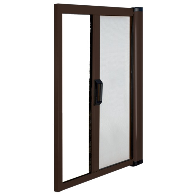 Moustiquaire enroulable re-coupable Latérale Marron