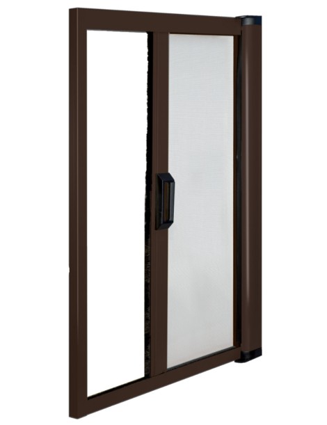 Moustiquaire enroulable re-coupable Latérale Marron