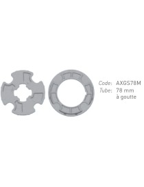 adaptations moteur Gaposa Ø50 - Tube Rond de 78mm à gorge