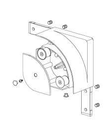 Pièce de tête KF/D porte DETOLUX Alulux à 90°