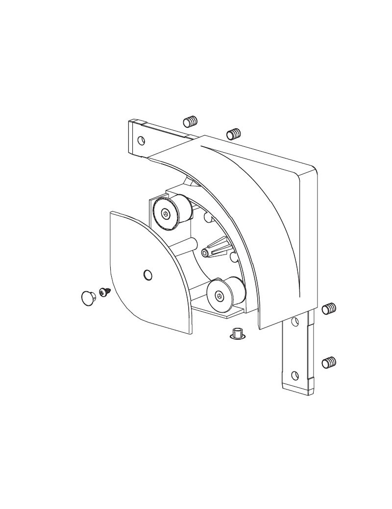 Pièce de tête KF/D porte DETOLUX Alulux à 90°