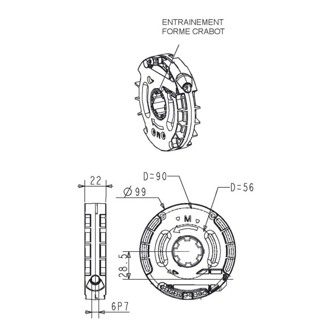 Treuil Technivis Crabot ZF (27mm) schema