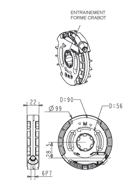 Treuil Technivis Crabot ZF (27mm) schema