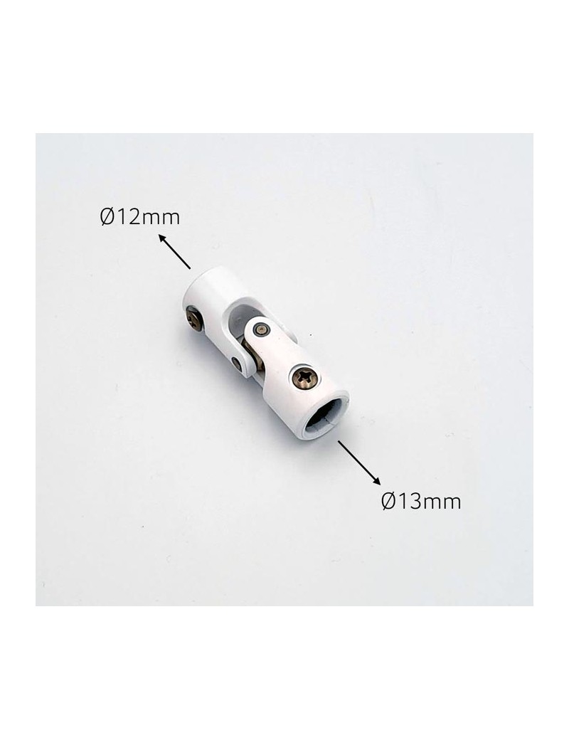 Genouillère Ø13-Ø12mm blanc à vis