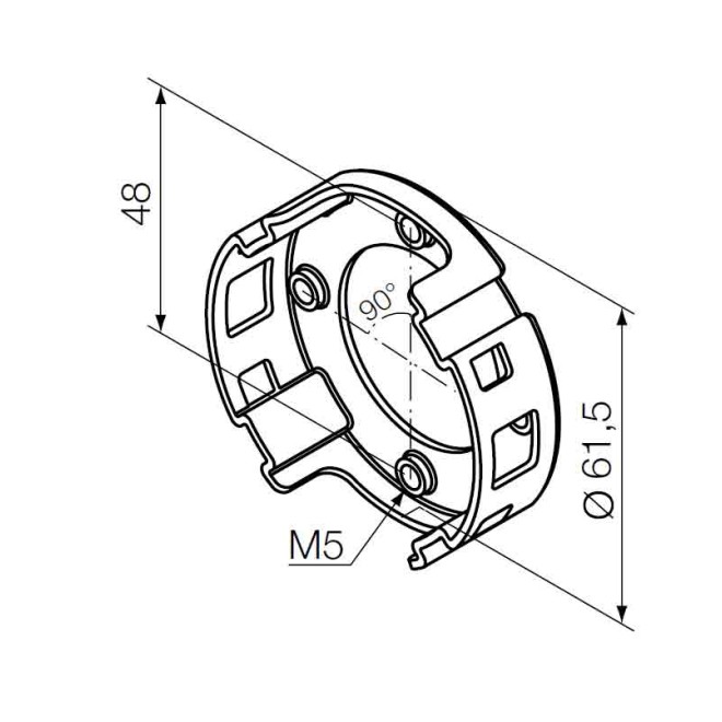 Support compact NICE pour moteur ERA et MAX Support compact NICE pour moteur ERA et MAX