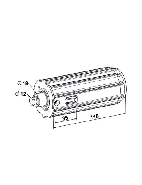 Embout Escamotable ZF 54 - Palier Diam. 18 / Tourillon 12