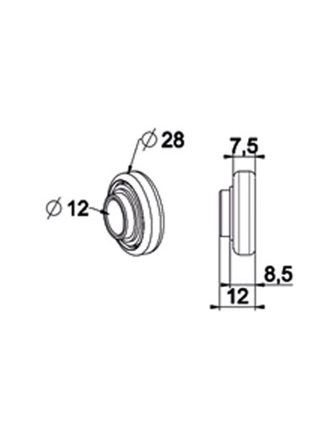 Roulement Diam.28 - Rond 12