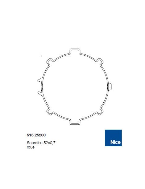 Roue Soprofen 52 pour moteur NICE
