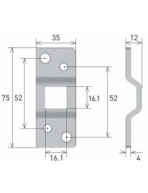 Support moteur Gaposa AX5PS Carré de 16mm