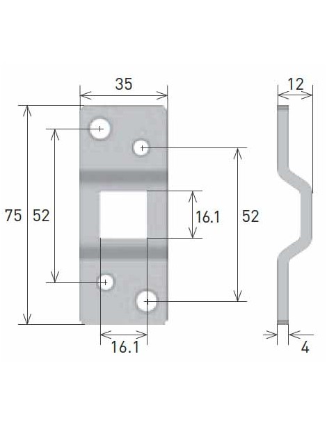 Support moteur Gaposa AX5PS Carré de 16mm