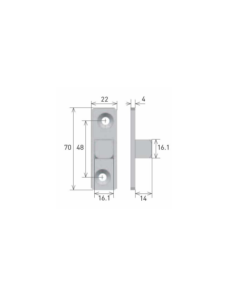 Support moteur Gaposa AX5EQ Carré de 16mm mâle