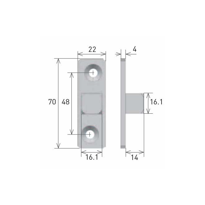 Support moteur Gaposa AX5EQ Carré de 16mm mâle Support moteur Gaposa AX5EQ Carré de 16mm mâle