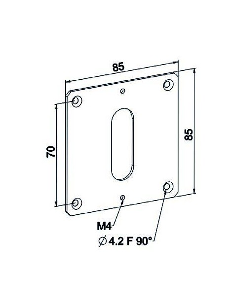 PLAQUE DE REPRISE POUR DOUBLE CARDAN EMBASE ÉTROITE