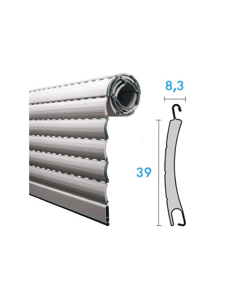 Tablier Aluminium petites lames 39mm x 8,3mm