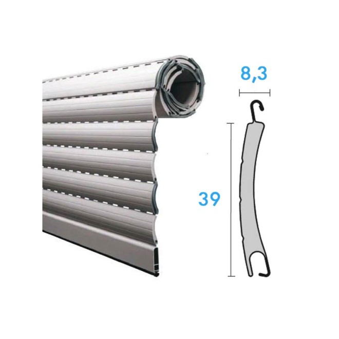 Tablier Aluminium petites lames 39mm x 8,3mm