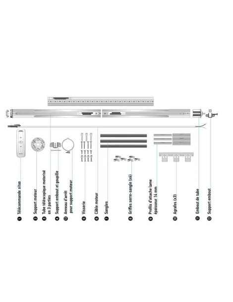 Détail du kit radio RMS 1000 Somfy  