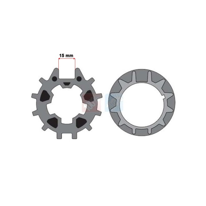 Adaptations moteur simu-Somfy Ø50 - Tube Döhner Ø70 x 1,5 