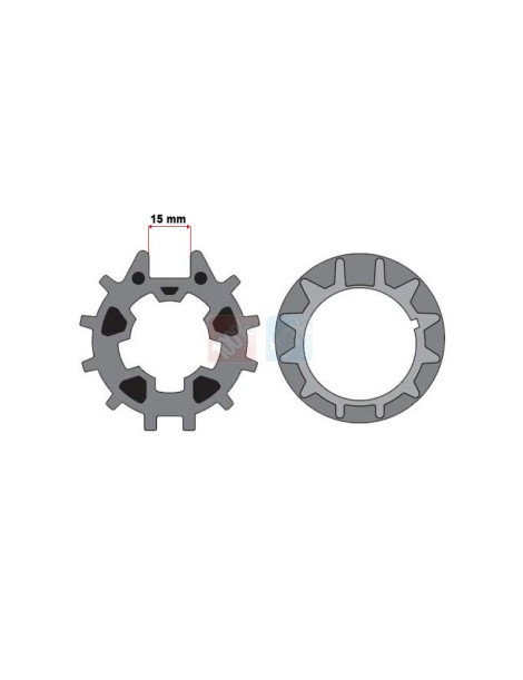 Adaptations moteur simu-Somfy Ø50 - Tube Döhner Ø70 x 1,5 