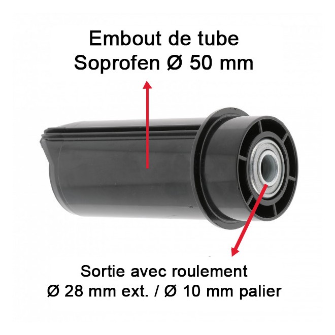 Caratéristique Embout soprofen 50 - Roulement Ø10 intérieur Caratéristique Embout soprofen 50 - Roulement Ø10 intérieur