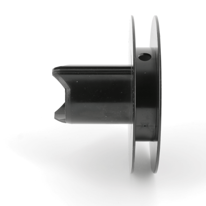 Coté gauche Poulie - Tube Soprofen Ø50 - diamètre 104mm + roulement Ø10mm