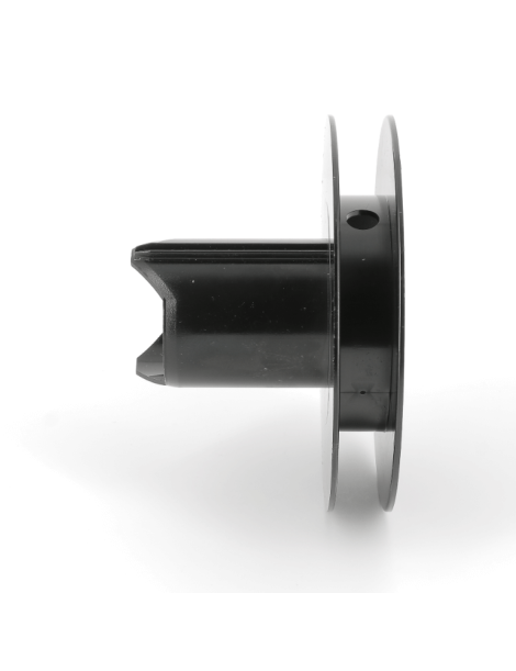 Coté gauche Poulie - Tube Soprofen Ø50 - diamètre 104mm + roulement Ø10mm