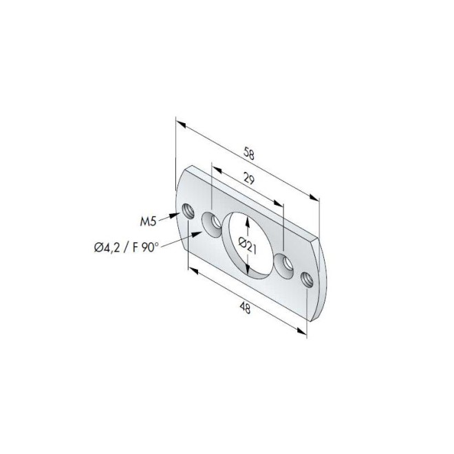 Support moteur Ø40 Simu - Somfy Entre-axe 48mm Support moteur Ø40 Simu - Somfy Entre-axe 48mm