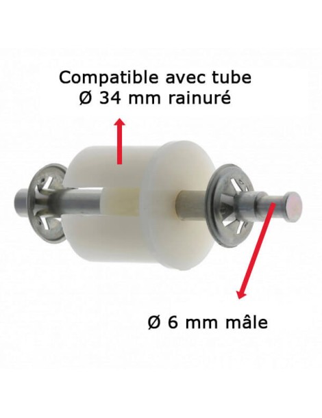Embout de tube Simu pour store télescopique