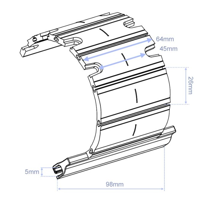 Attache Tablier Rigide Mini Lame à visser