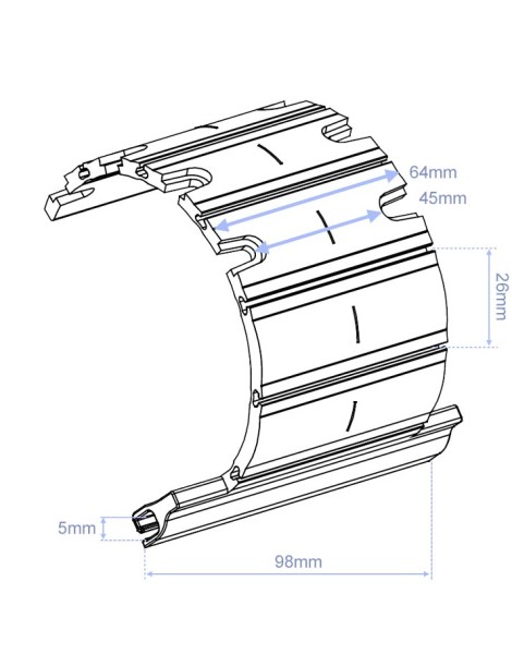 Attache Tablier Rigide Mini Lame à visser