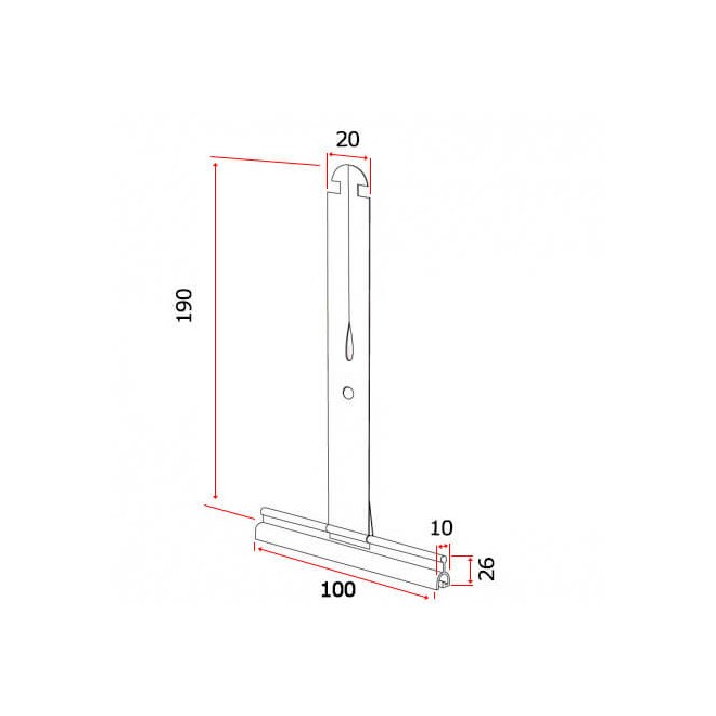 Attache Tablier Souple inox Laqué schema