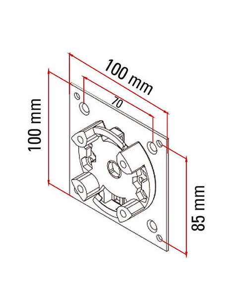 Support moteur FAAC pour T45 avec bride 100x100